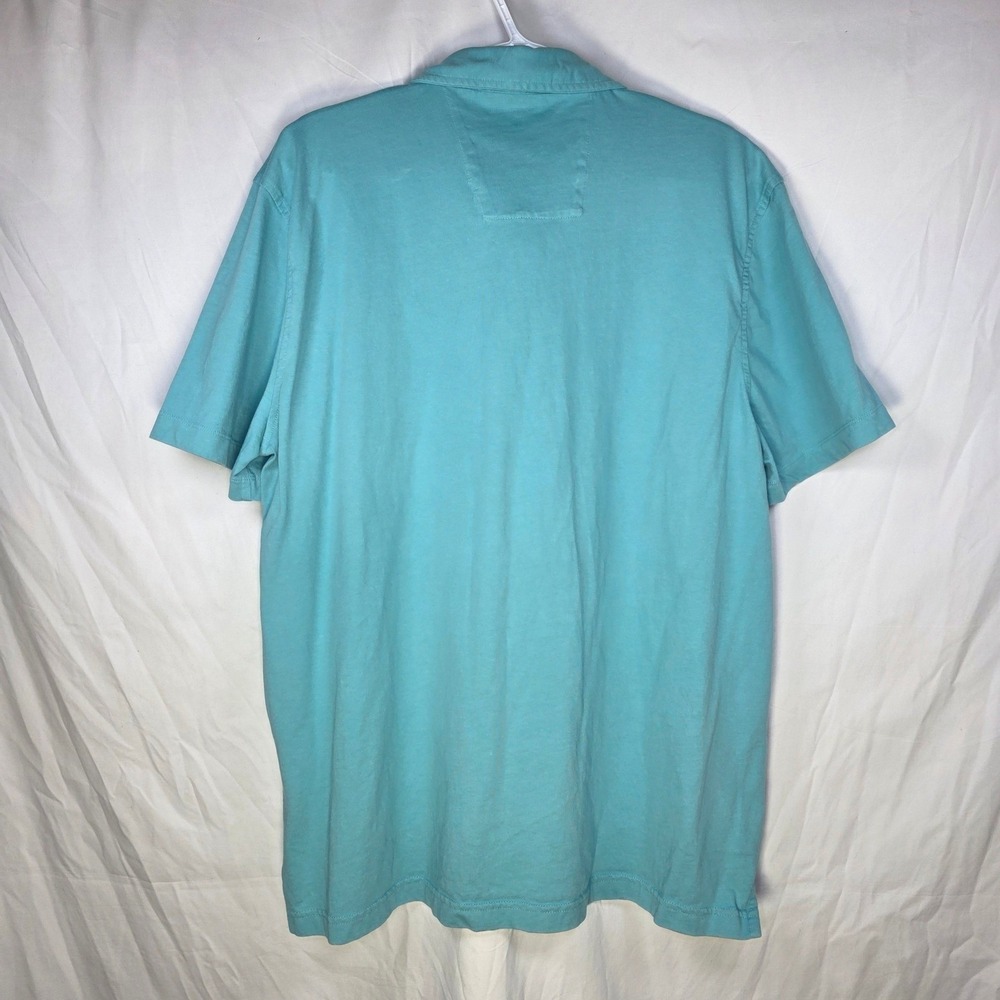 Nautica Polo Shirt Mens XL Teal Blue Short Sleeve Cotton Solid NALXSVIN13 122 - Picture 2 of 6